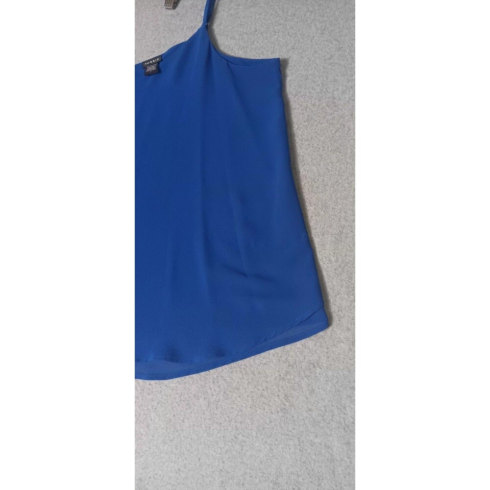 Torrid Sophie Georgette Swing Cami 1 Cobalt Blue Layering Boho Festival Flowy - Picture 7 of 12
